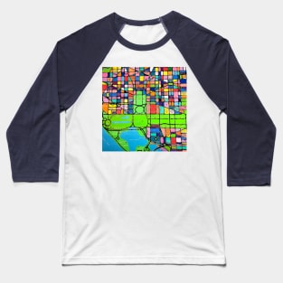 Map of Washington DC Baseball T-Shirt